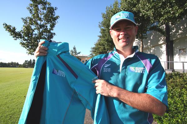 Northland volunteer Kerry Pearce in his official RWC 2011 volunteer uniform.